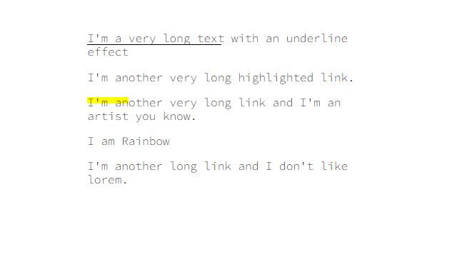 Auto Highlighting and Underlining Text Effect