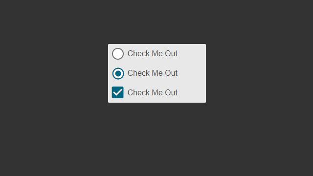 Checkbox and Radio Button with Fade Effect