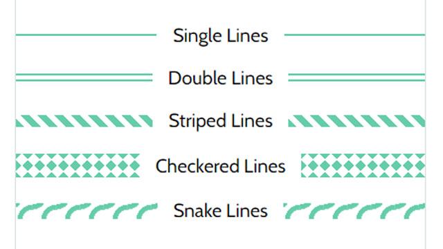 Different Horizontal Lines