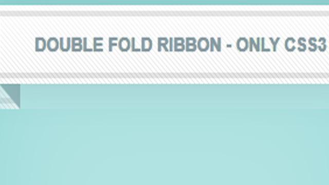 Double fold ribbon by css3