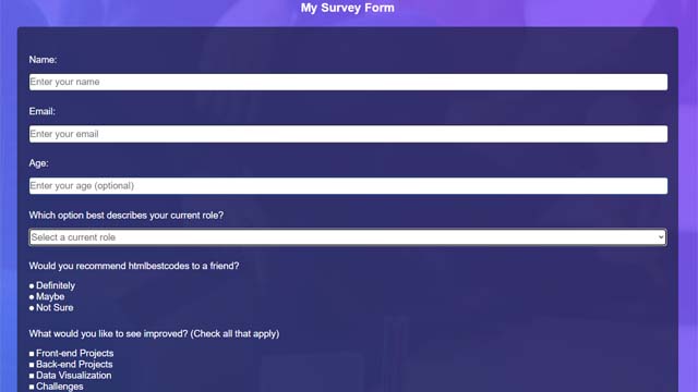 Generic Survey Form