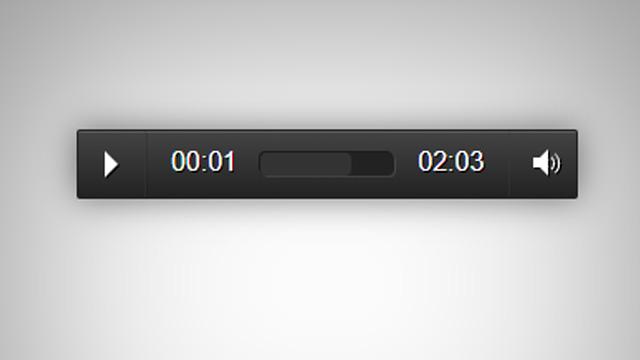 HTML Audio Player in Black Theme