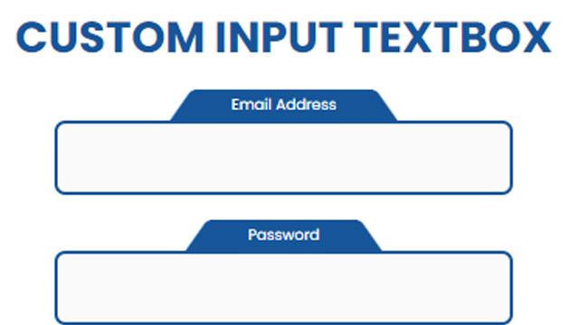 HTML Input Text Boxes For Email and Password