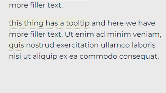 Inline Tooltip Text