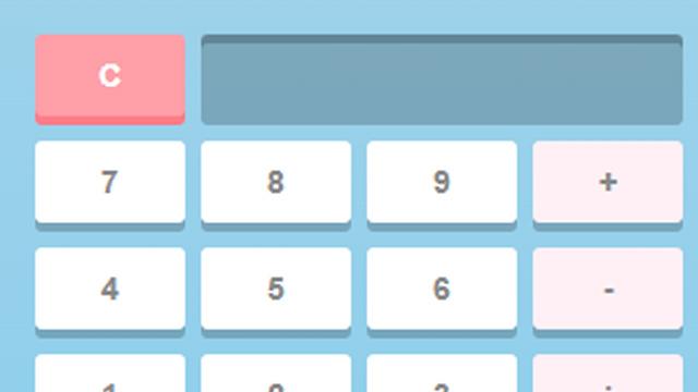 Nice calculator by html, javascript and css3
