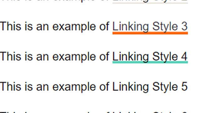 Various HTML Link or href Styles